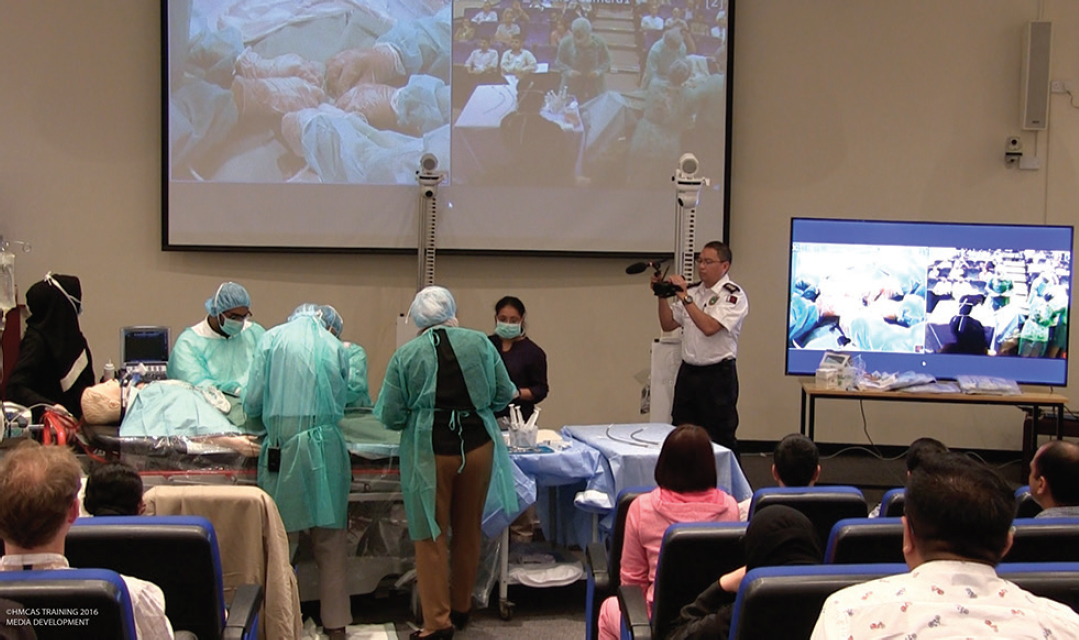 Demonstration of the full venovenous ECMO cannulation procedure during a respiratory ECMO course held in Doha, Qatar.