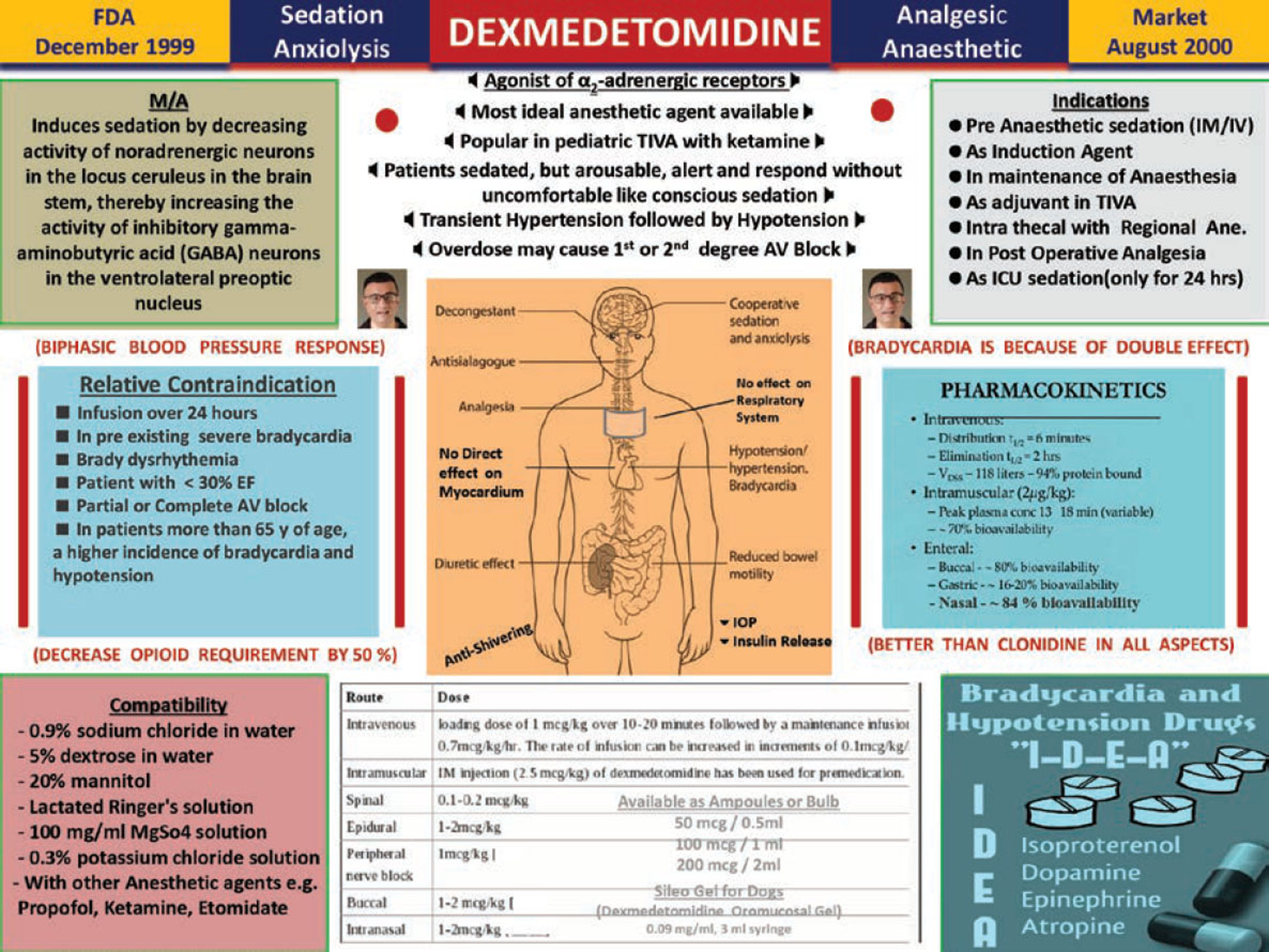 Infographic of dexmedetomidine.